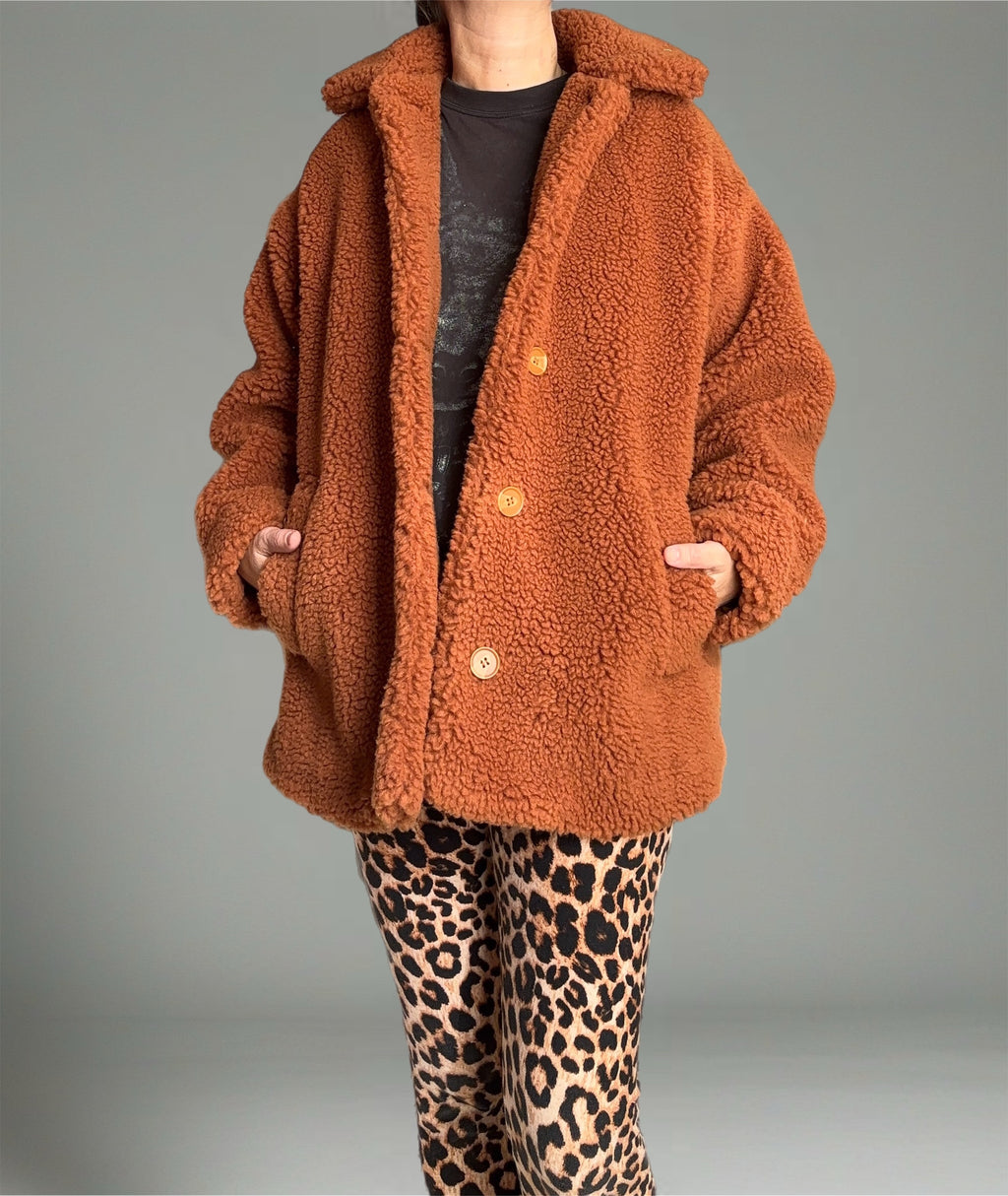 Teddy Fur Jacket brown