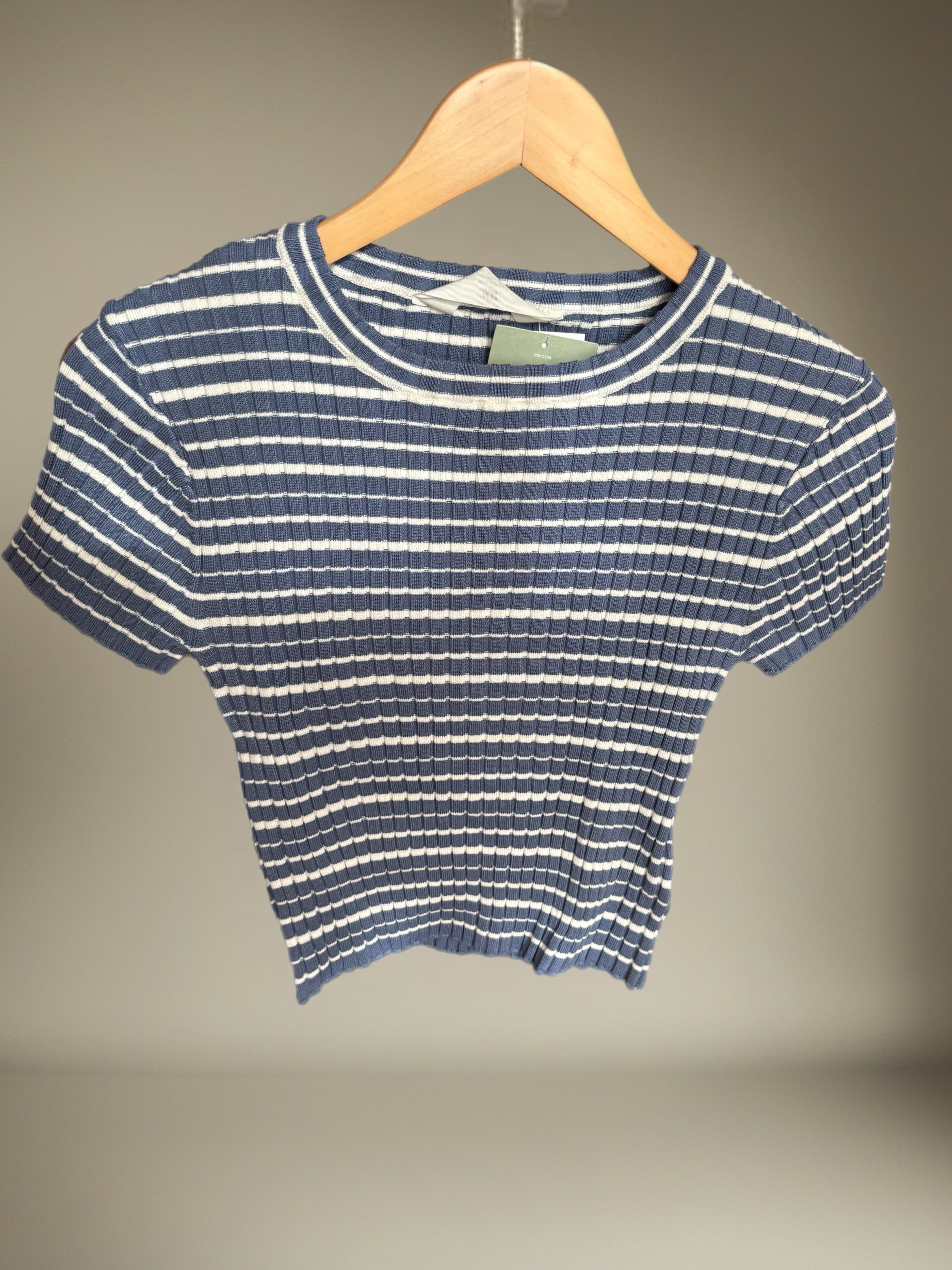 Cropped Shirt with stripes