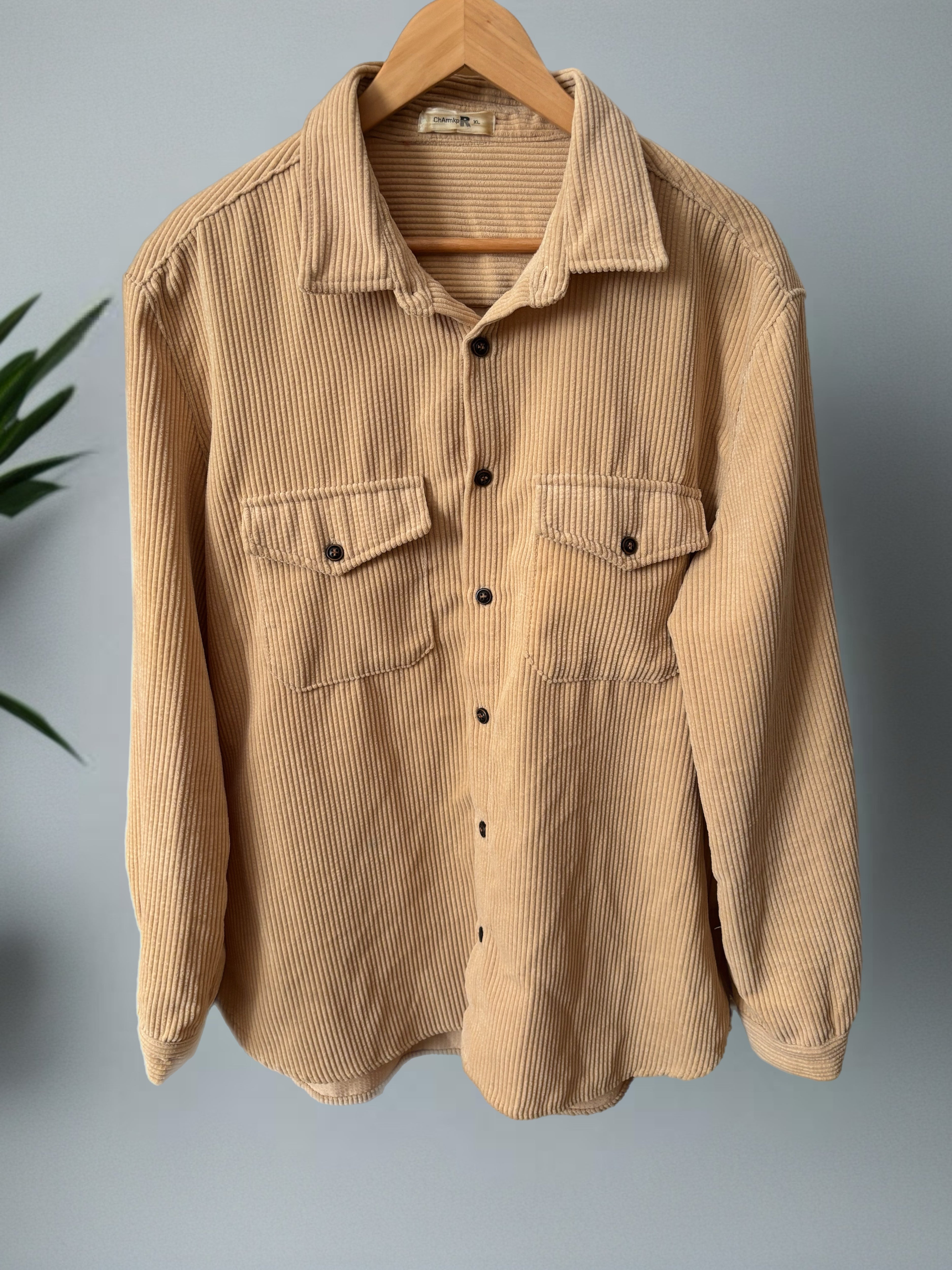 Oversized corduroy button shirt