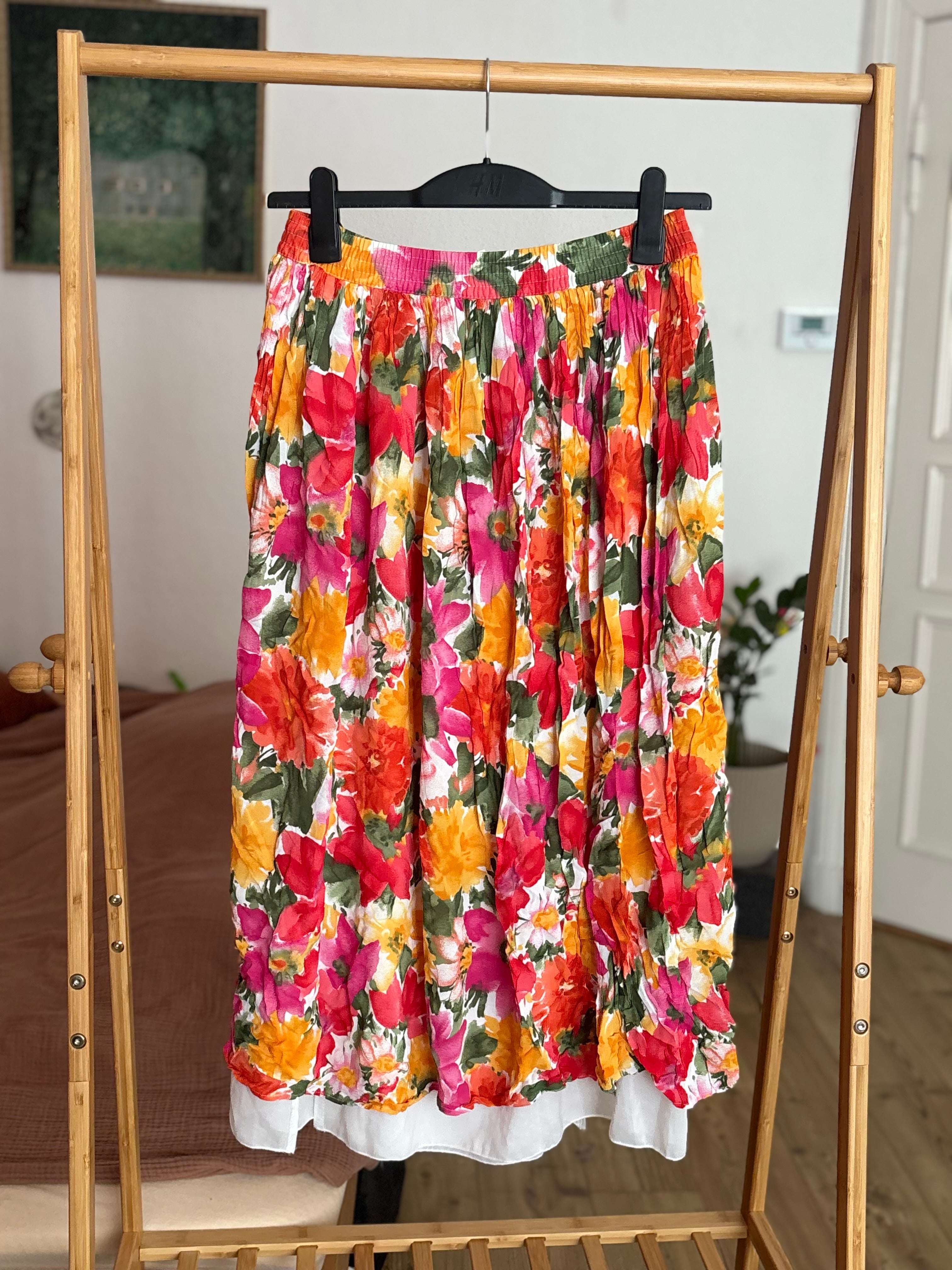 Vintage Midi Summer Skirt Size S